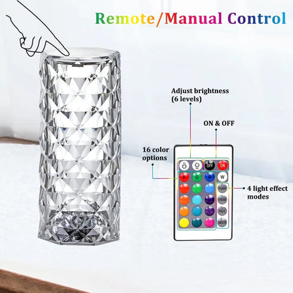 Crystal lamp Rose Diamond
